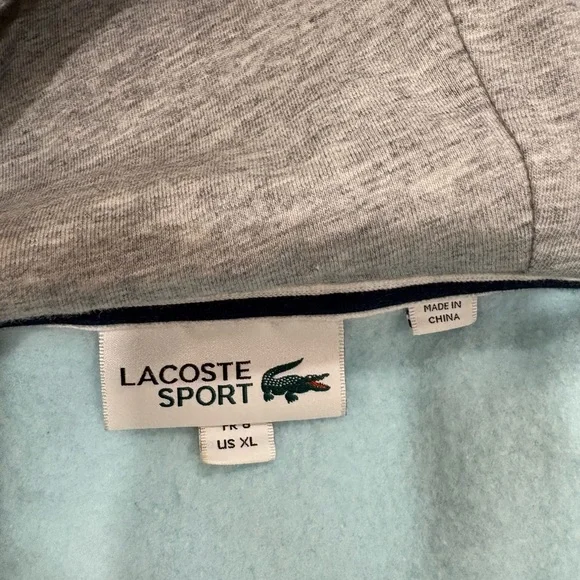 Lacoste Sport Light Blue hoodie Sweatshirt - Picture 3 of 6